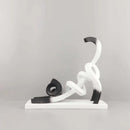 GobekUsa Abstract Cat Sculpture: Resin Handicrafts for Children's Room Decor