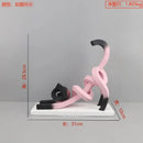 GobekUsa Abstract Cat Sculpture: Resin Handicrafts for Children's Room Decor