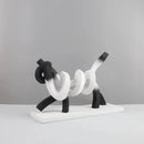 GobekUsa Abstract Cat Sculpture: Resin Handicrafts for Children's Room Decor