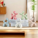 Abstract metallic ceramic balloon dog office decor statues by Decorbites