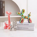 Modern metallic ceramic balloon dog living room sculpture by Decorbites
