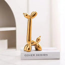 Modern metallic ceramic balloon dog living room sculpture by Decorbites