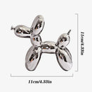 Abstract metallic ceramic balloon dog office decor statues by Decorbites