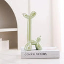 Modern metallic ceramic balloon dog living room sculpture by Decorbites