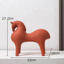 GobekUsa Abstract Ceramic Horse Sculpture Decorative Figurine