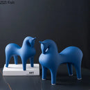 GobekUsa Abstract Ceramic Horse Sculpture Decorative Figurine