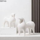 GobekUsa Abstract Ceramic Horse Sculpture Decorative Figurine