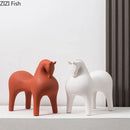 GobekUsa Abstract Ceramic Horse Sculpture Decorative Figurine