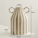 GobekUsa Abstract Ceramic Hydroponic Vase, Black & White