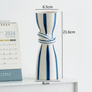 GobekUsa Abstract Ceramic Hydroponic Vase, Black & White