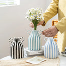 GobekUsa Abstract Ceramic Hydroponic Vase, Black & White