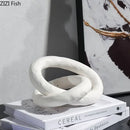 GobekUsa Abstract Ceramic Knot Sculpture for Room Aesthetic Decor