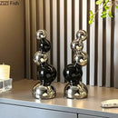 GobekUsa Abstract Ceramic Sculpture Ornaments Modern Desk Decoration Room Aesthetics Decor