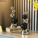 GobekUsa Abstract Ceramic Sculpture Ornaments Modern Desk Decoration Room Aesthetics Decor