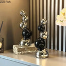 GobekUsa Abstract Ceramic Sculpture Ornaments Modern Desk Decoration Room Aesthetics Decor