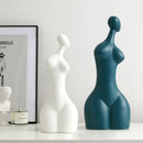 GobekUsa Abstract Ceramic Sexy Woman Statues - Modern White Decor Ornaments