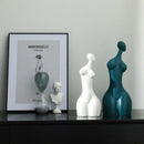 GobekUsa Abstract Ceramic Sexy Woman Statues - Modern White Decor Ornaments