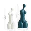 GobekUsa Abstract Ceramic Sexy Woman Statues - Modern White Decor Ornaments