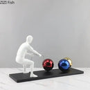GobekUsa Abstract Character Metal Sculpture Desk Ornament Aesthetic Room Decor