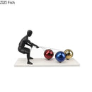 GobekUsa Abstract Character Metal Sculpture Desk Ornament Aesthetic Room Decor