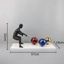 GobekUsa Abstract Character Metal Sculpture Desk Ornament Aesthetic Room Decor