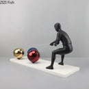 GobekUsa Abstract Character Metal Sculpture Desk Ornament Aesthetic Room Decor