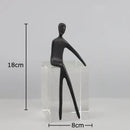 GobekUsa Abstract Character Sculpture with Crystal Base for Modern Room Decor