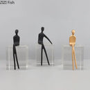 GobekUsa Abstract Character Sculpture with Crystal Base for Modern Room Decor
