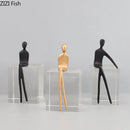 GobekUsa Abstract Character Sculpture with Crystal Base for Modern Room Decor