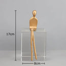 GobekUsa Abstract Character Sculpture with Crystal Base for Modern Room Decor