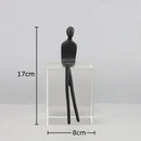 GobekUsa Abstract Character Sculpture with Crystal Base for Modern Room Decor