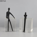 GobekUsa Abstract Character Sculpture with Crystal Base for Modern Room Decor