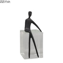 GobekUsa Abstract Character Sculpture with Crystal Base for Modern Room Decor