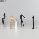 GobekUsa Abstract Character Sculpture with Crystal Base for Modern Room Decor