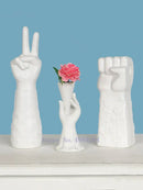 GobekUsa Abstract Character White Ceramics Vase Home Decor Handcrafted Modern Flower Arrangement