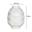 GobekUsa Abstract Character White Ceramics Vase Home Decor Handcrafted Modern Flower Arrangement