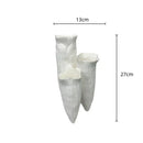 GobekUsa Abstract Coral Reef Ceramic Vase Triangle Shape Handicraft Home Decor Vase