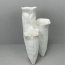 GobekUsa Abstract Coral Reef Ceramic Vase Triangle Shape Handicraft Home Decor Vase