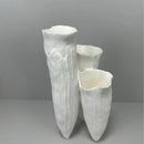GobekUsa Abstract Coral Reef Ceramic Vase Triangle Shape Handicraft Home Decor Vase