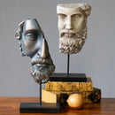 GobekUsa Abstract David Face Resin Sculpture for Home Decor