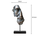GobekUsa Abstract David Face Resin Sculpture for Home Decor