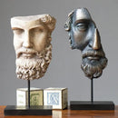 GobekUsa Abstract David Face Resin Sculpture for Home Decor