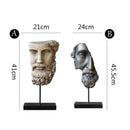 GobekUsa Abstract David Face Resin Sculpture for Home Decor