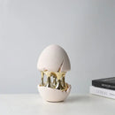 GobekUsa Abstract Eggshell Hollow Out Cracked Egg Decorative Figurine