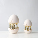 GobekUsa Abstract Eggshell Hollow Out Cracked Egg Decorative Figurine
