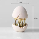 GobekUsa Abstract Eggshell Hollow Out Cracked Egg Decorative Figurine