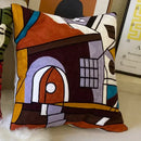 Decorbites abstract embroidery picasso face throw pillow living room by Decorbites