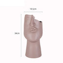GobekUsa Abstract Face Ceramic Vase for Table Flowers Decoration