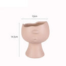 GobekUsa Abstract Face Ceramic Vase for Table Flowers Decoration