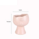 GobekUsa Abstract Face Ceramic Vase for Table Flowers Decoration